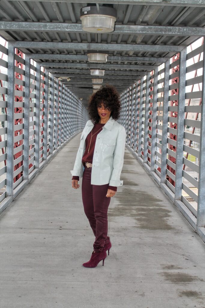 contrasting colors oxblood