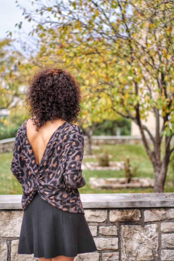 knot back sweater twist back sweater